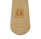 Paw prints wooden bookmark