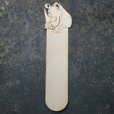 Wooden bookmark with a rhino design