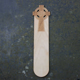 Wooden bookmark with a Celtic cross design