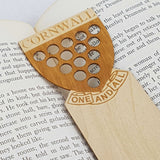 close up of the Cornwall shield bookmark details