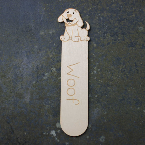 Wooden bookmark with a dog desgin