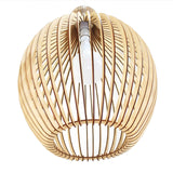 wooden lampshade in a rosebud shape
