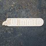 wild swimmer wooden bookmark